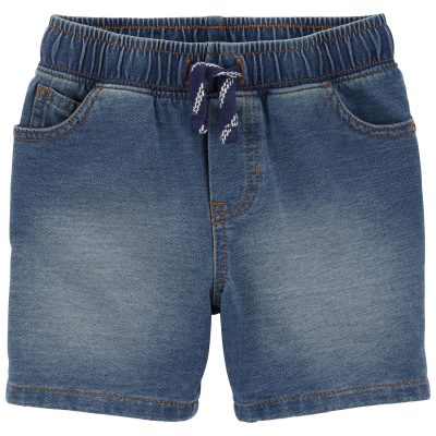 Navy Toddler Pull-On Denim Shorts | carters.com