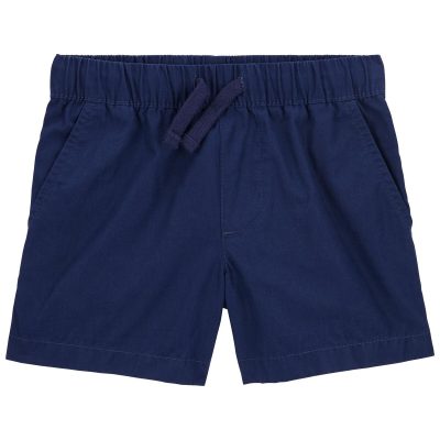 Navy Toddler Pull-On Poplin Shorts | carters.com