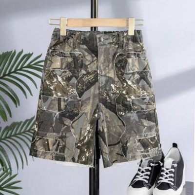 New Arrival Casual Fashion Embroidery Patchwork Denim Shorts For Tween Boys, Washed