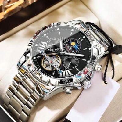 New Automatic Luxury Men Mechanical Watch Night Vision Business Wristwatch