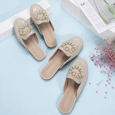 One Pair Of Outdoor Comfortable Slippers For Older Girls, Children Fashionable And Casual All-Match Flat Slippers