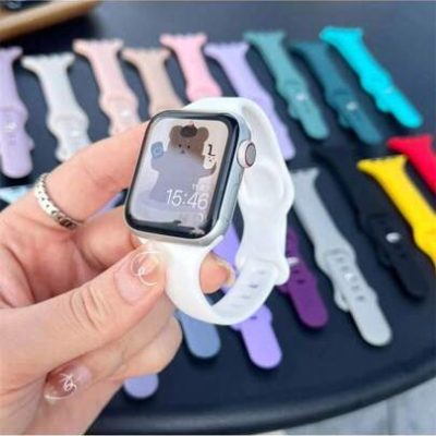 One Women Small Waist Silicone Watch Band Suitable For UItra SE 8 7 6 5 4, Fits For Apple Watch 49MM 45MM 44MM 42MM 41MM 40MM 38MM