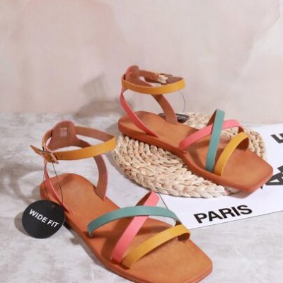 Orange Flat Sandals