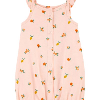 Peach Baby Peach Snap-Up Cotton Romper | carters.com