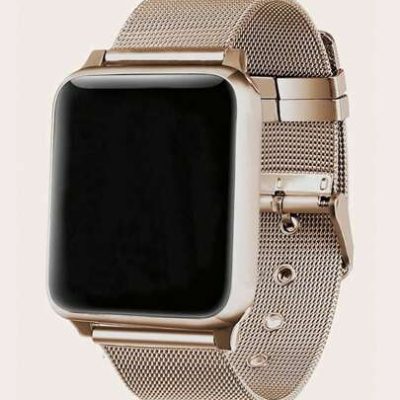 Pin Buckle Mesh Watch Band Soft Stainless Steel Adjustable Replacement Strap, Suitable For Apple Watch