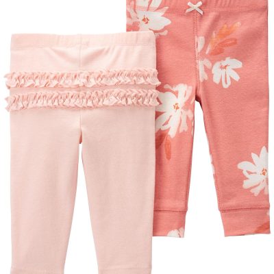 Pink Baby 2-Pack Pull-On Pants | carters.com