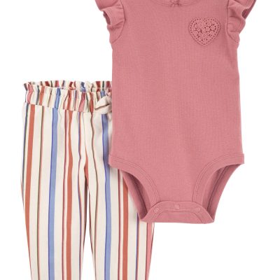 Pink Baby 2-Piece Bodysuit Pant Set | carters.com