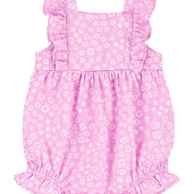 Pink Baby Floral Jersey Romper | carters.com