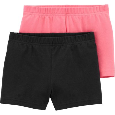 Pink/Black Toddler 2-Pack Pink & Black Tumbling Shorts | carters.com