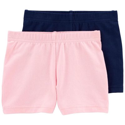 Pink/Navy Toddler 2-Pack Tumbling Shorts | carters.com