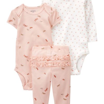 Pink/White Baby 3-Piece Butterfly Little Character Set | carters.com