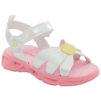 Pink/White Toddler Light-Up Daisy Sandals | carters.com