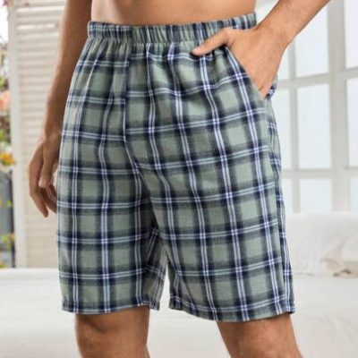 Plaid Men’s Homewear Bottoms