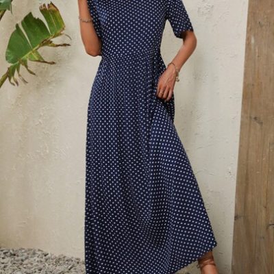 Polka Dot Print A-line Dress