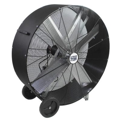 Pro FLEX 48 In. 2-Speed Belt Drive Drum Fan in Black with Poly Housing