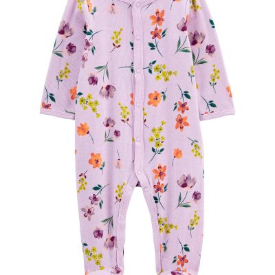 Purple Baby Floral Snap-Up Footie Sleep & Play Pajamas | carters.com