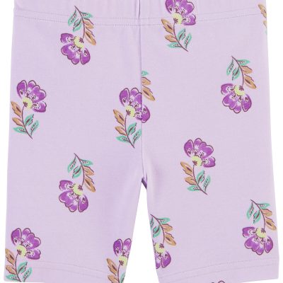 Purple Toddler Floral Bike Shorts | carters.com