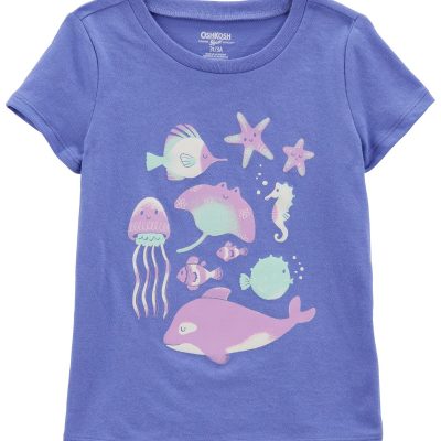 Purple Toddler Sea Animals Graphic Tee | carters.com