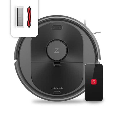 Q5 Robotic Vacuum with LiDAR Navigation, Bagless, Washable Filter, Multisurface in Black