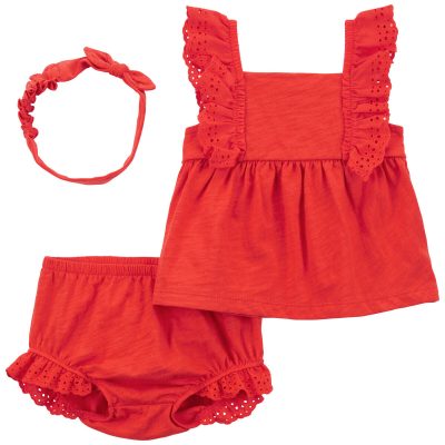 Red Baby 3-Piece Bubble Short Set | carters.com