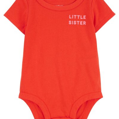 Red Baby Little Sister Cotton Bodysuit | carters.com