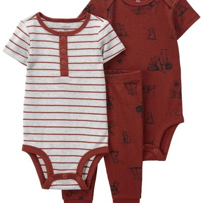 Red/Grey Baby 3-Piece Little Character Set | carters.com