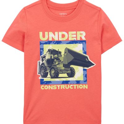 Red Toddler Under Construction Graphic Tee | carters.com