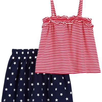 Red/White/Blue Toddler 2-Piece 4th Of July Tank & Skort Set | carters.com