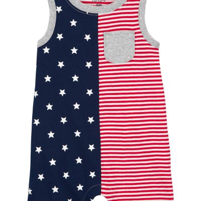 Red/White/Heather Baby 4th Of July Romper | carters.com