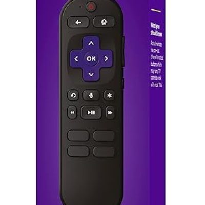 Roku Voice Remote | TV Remote Control with Voice Control, TV Controls, Simple Setup, & Pre-Set App Shortcuts – Replacement Remote Compatible with…