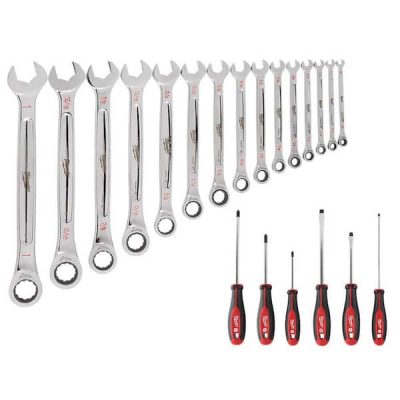 SAE Combination Ratcheting Mechanics Tool Set (21-Piece)