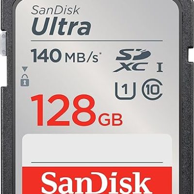SanDisk 128GB Ultra SDXC UHS-I Memory Card – Up to 140MB/s, C10, U1, Full HD, SD Card – SDSDUNB-128G-GN6IN