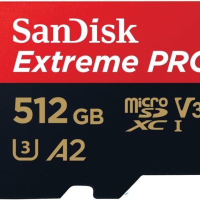 SanDisk 512GB Extreme Pro Durable, Captures 4K UHD Video, 200MB/s Read and 140MB/s Write microSD UHS-I Card for Recording Outdoor Adventures and…