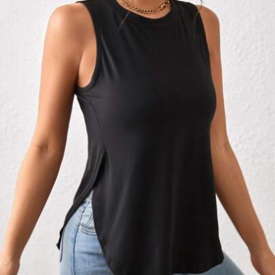 SHEIN Essnce Curved Hem Tank Top