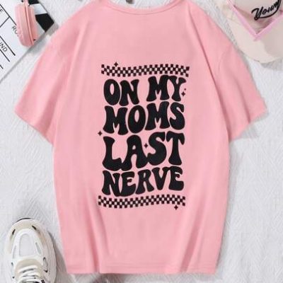 SHEIN Tween Girl Slogan Graphic Tee