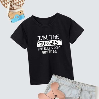 SHEIN Young Girl 1pack Slogan Graphic Tee