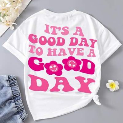 SHEIN Young Girl Slogan Graphic Tee