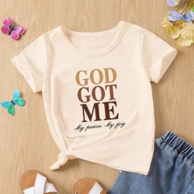 SHEIN Young Girl Slogan Printed T-Shirt