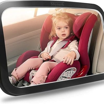 Shynerk Baby Car Mirror, Safety Car Seat Mirror for Rear Facing Infant with Wide Crystal Clear View, Shatterproof, Fully Assembled, Crash Tested…