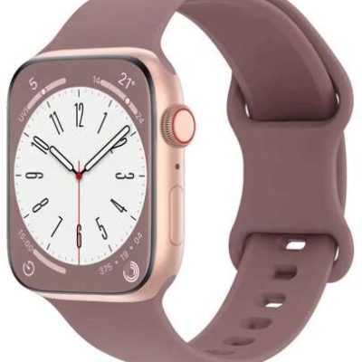 St. Siabe Women’s And Men’s I Fashion Leisure Sports Monochrome Silicone Octagonal Butterfly Buckle Watch Bring For Apple Watchband 38mm 40mm 41mm…
