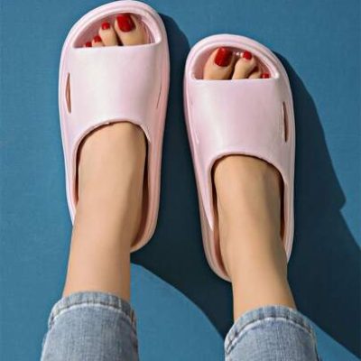 Summer Women Home Slippers-Comfortable And Simple Indoor Bathroom Slippers For Teenagers And Students With Foam Padding