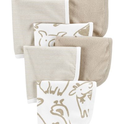 Tan/Ivory Baby 6-Pack Wash Cloths | carters.com