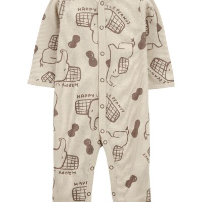 Taupe Baby Elephant Snap-Up Thermal Sleep & Play Pajamas | carters.com