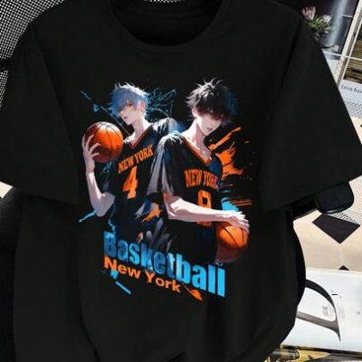 Teen Boy 2D Basketball Boy Pattern Printed Casual Sports Short Sleeve T-Shirt For Summer