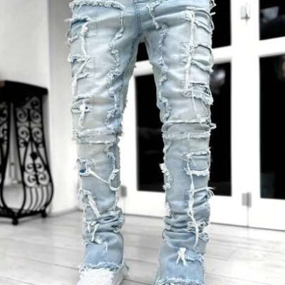 Teen Boy Ripped Frayed Skinny Jeans