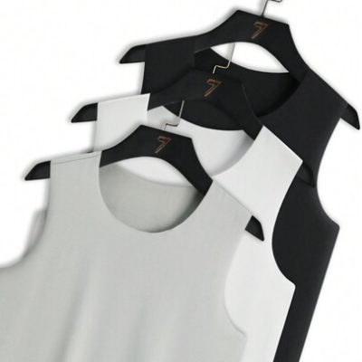 Teen Boys” Black, White And Gray Basic Cool Summer Tank Tops Combination