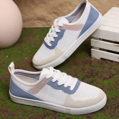 Teenagers Fashionable Color Block Sports Casual Shoes