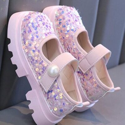 Teenagers Sparkly Decorated New Trendy Flat Shoes For Outdoor Wear