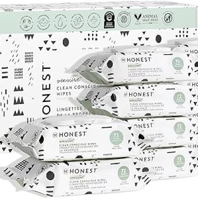 The Honest Company Clean Conscious Unscented Wipes | Over 99% Water, Compostable, Plant-Based, Baby Wipes | Hypoallergenic for Sensitive Skin, EWG…