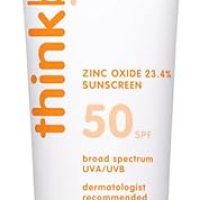 Thinkbaby SPF 50+ Baby Mineral Sunscreen – Safe, Natural Sunblock for Babies – Water Resistant Sun Cream – Broad Spectrum UVA/UVB Sun Protection –…